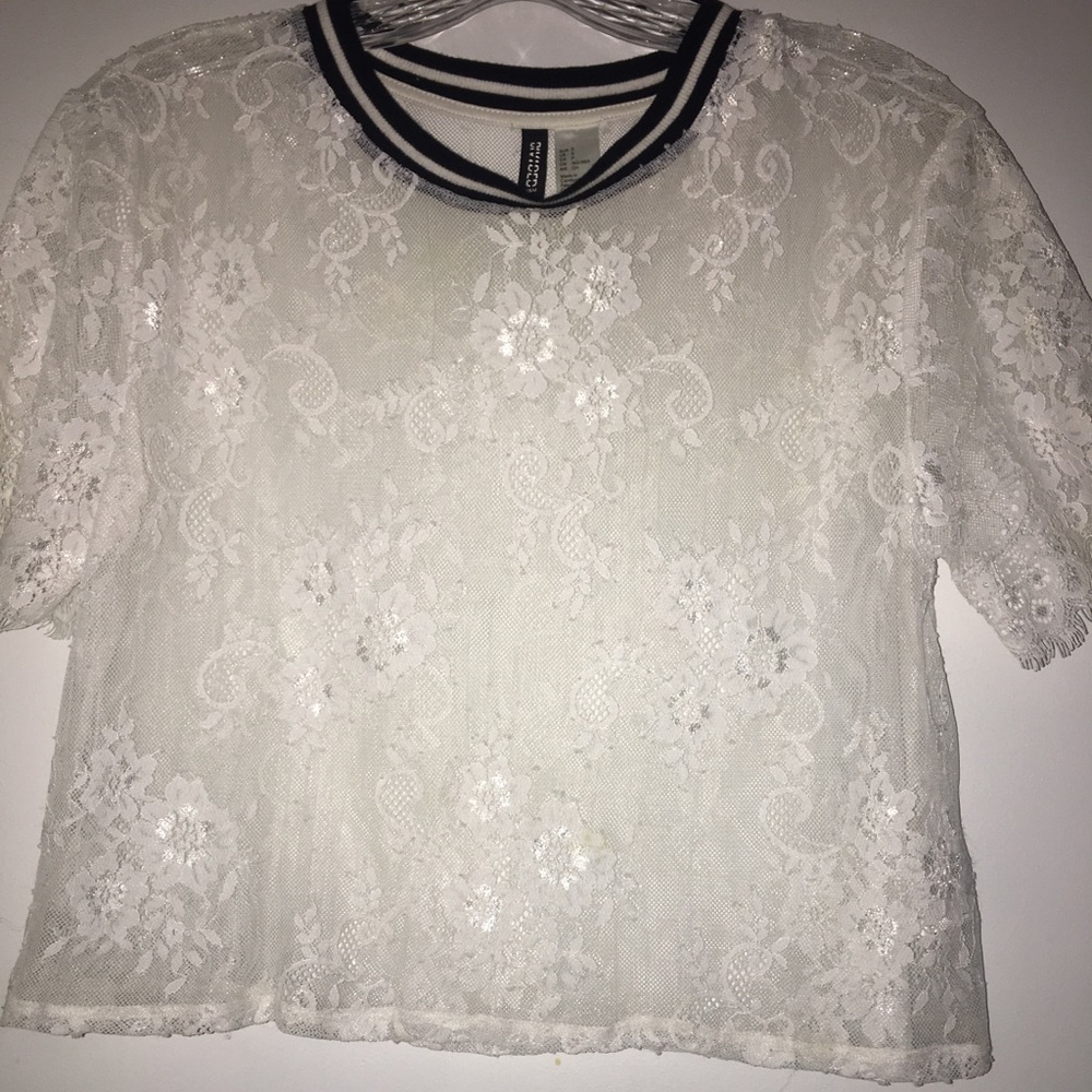 White lace top